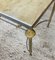 Mid-Century White Marble & Brass Coffee Table, Image 3