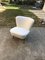 Hungarian White Club Chairs, 1950s, Set of 2 1