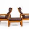Armchairs with Stool, Denmark, Mid-20th Century, Set of 3, Image 4