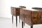 Tables de Chevet en Noyer et Laiton, Italie, 1960s, Set de 2 5