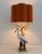 Mid-Century French Table Lamp with Porcelain Crane or Heron and Flowers, 1970s 5