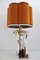 Mid-Century French Table Lamp with Porcelain Crane or Heron and Flowers, 1970s 15
