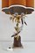 Mid-Century French Table Lamp with Porcelain Crane or Heron and Flowers, 1970s 14