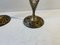 Vintage Israelian Holyland Brass Candlesticks with Green Eliats from Tamar, 1970s, Set of 2 8