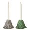 Aluminium and Green Aluminium Candleholder by Pieterjan, Set of 2 1