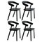 Silla de comedor Nude en negro de Made by Choice. Juego de 4, Imagen 1