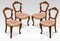 Walnut Balloon Back Salon Chairs, Set of 4 1