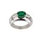 White Gold Ring With Emerald & Diamonds, Image 1