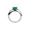 White Gold Ring With Emerald & Diamonds 4