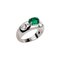 White Gold Ring With Emerald & Diamonds 2