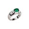 White Gold Ring With Emerald & Diamonds, Image 2