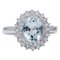 Aquamarine & Diamond 18 Karat White Gold Modern Ring, Image 1
