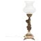 Early 20th-Century Guilted Metal and Marble Table Lamp 2