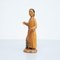 Traditional Wooden Pastoral Saint Joan Sculpture 3