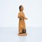 Traditional Wooden Pastoral Saint Joan Sculpture, Image 7