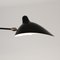 Mid-Century Modern Black Two Fixed Arms Ceiling Lamp by Serge Mouille 3