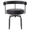 Silla LC7 de cuero negro de Charlotte Perriand para Cassina, Imagen 1