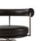 Black Leather Lc7 Chair by Charlotte Perriand for Cassina, Image 2