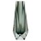 Mid-Century Italian Modern Sommersi Series Gray Murano Glass Vase, 1960s 1