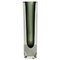 Mid-Century Italian Modern Sommersi Series Grey Murano Glass Vase, 1960s, Image 1