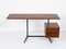 Italienischer Mid-Century Klapptisch aus schwarzem Metall, Messing & Holz, 1960er 8