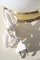 Weiße Murano Glas Swirl Tischlampe 4