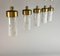 Mid-Century Italian Brass and Murano Glass Pendants, 1950s, Set of 5 6