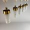 Mid-Century Italian Brass and Murano Glass Pendants, 1950s, Set of 5, Image 13