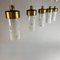 Suspensions Mid-Century en Laiton et Verre de Murano, Italie, 1950s, Set de 5 12