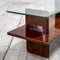 Tavolo basso con struttura in legno e ripiano in vetro di Osvaldo Borsani per Arredamenti Borsani Varedo, anni '40, Immagine 3