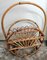 Vintage Italian Bamboo & Rattan Magazine Rack 2