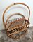 Vintage Italian Bamboo & Rattan Magazine Rack 5