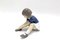 Porcelain Figurine of a Girl Lacing Her Shoes from Bing & Grondahl, Denmark, 1950-60s 6