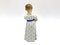 Dänische Porzellanfigur eines Mädchens mit Puppe von Royal Copenhagen 4