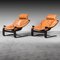 Vintage Kroken Leather Lounge Chairs by Åke Fribytter, 1970s, Set of 2 1