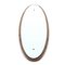 Curved Plywood Frame Oval Mirror, 1950s 6
