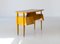 Italian Wooden Desk Table with Brass Details, 1950s 6