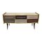 Mid-Century Italian Solid Wood and Colored Glass Sideboard 2