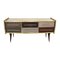 Mid-Century Italian Solid Wood and Colored Glass Sideboard, Image 2