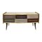 Mid-Century Italian Solid Wood and Colored Glass Sideboard 3