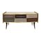 Mid-Century Italian Solid Wood and Colored Glass Sideboard, Image 3