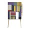 Mid-Century Italian Solid Wood and Colored Glass Sideboard, Image 7