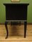 Antique Black Painted Oak Console Table with Drawers 14