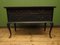 Antique Black Painted Oak Console Table with Drawers 1