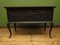 Antique Black Painted Oak Console Table with Drawers, Image 1