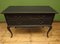 Antique Black Painted Oak Console Table with Drawers 5