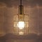 Handmade Glass and Brass Octagonal Pendant Light from Limburg, 1960s 2