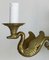 Empire Bronze Swans Sconce Wall Lights Bronze, 1910s, Set of 2 5