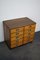 Mid-20th Century German Oak Pine Apothecary Cabinet or Bank of Drawers 12