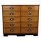 Mid-20th Century German Oak Pine Apothecary Cabinet or Bank of Drawers 1